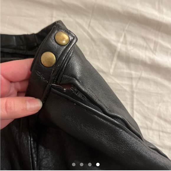 Vintage high rise leather trousers - Picture 4 of 4
